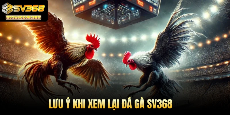 Các lưu ý khi xem lại đá gà SV368